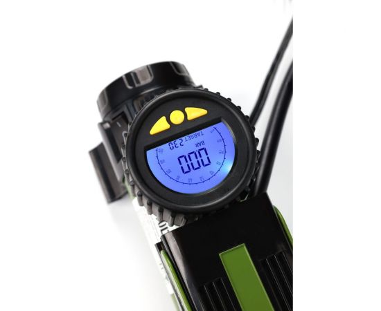 Автомобильный компрессор STVOL 45 л/мин, 14А, электронный манометр, фонарь SCR45D – изображение 2