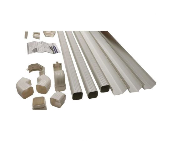 Комплект водосточной системы Murol (ПВХ; белый) U110 K1,5-L6H3W – изображение 2