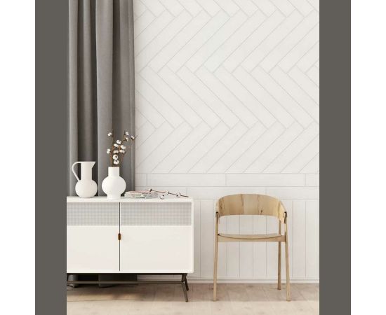Самоклеящиеся 3D панели Центурион 700x700x4,5 мм Вагонка белая 78292 – изображение 2