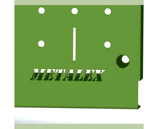 Металлическая перфопанель ООО Металекс Metalex 400x1000 зелёная PRZ40100 – изображение 2