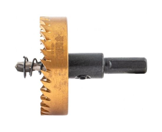 Коронка HSS с нитридтитановым покрытием по металлу 53 мм DENZEL 724117 – изображение 2