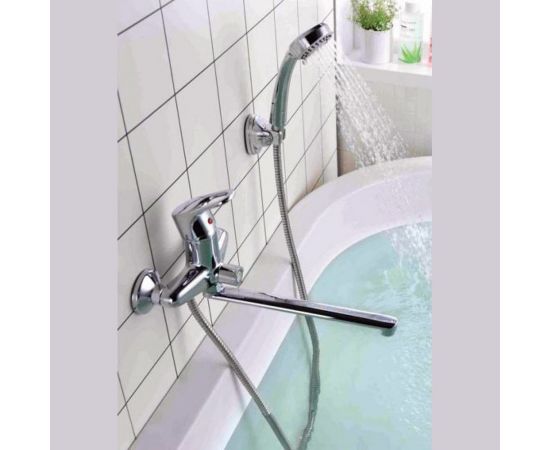 Смеситель для ванны LEDEME картридж диаметр 40 мм, длинный излив, L30F дивертор в корпусе L2250 97908 – изображение 2