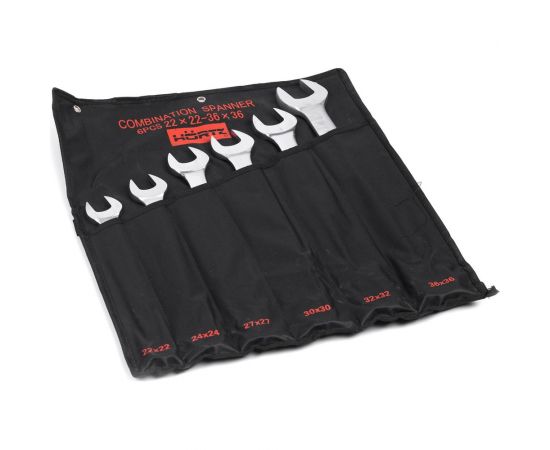 Набор комбинированных хромированных ключей HORTZ 22-36 HOR 6 шт. 1065893 – изображение 3