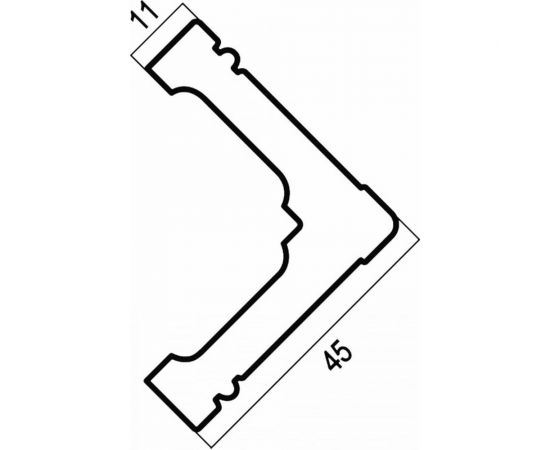 Угол Cosca интерьерный багет, 45 мм, кварц СПБ057585 – изображение 4