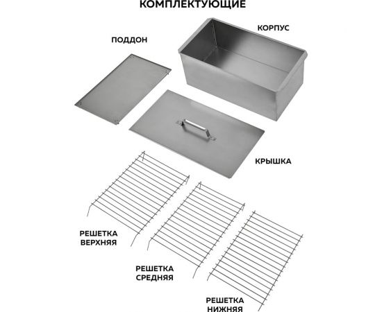 Трехъярусная коптильня GFGRIL GF-KP50003 – изображение 4