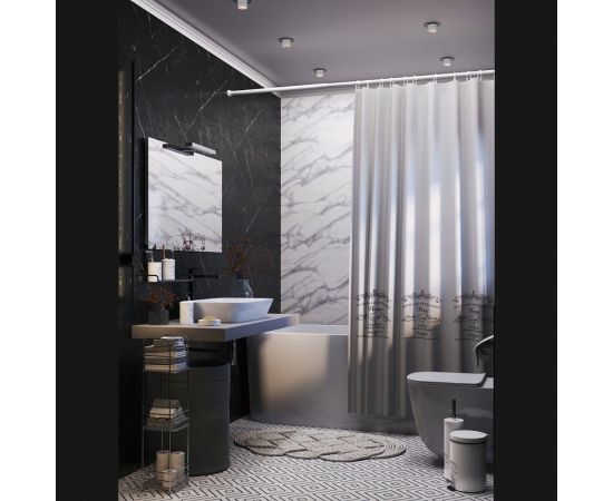 Этажерка Аквалиния хром, 3-ая, с пластиковыми со вставками W4869 – изображение 5