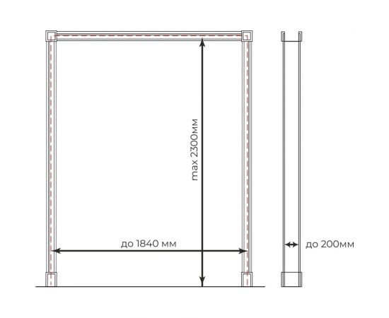 Портал Cosca decor Квадро дуб беленый, ламинированный МДФ, набор СПБ017694 – изображение 7