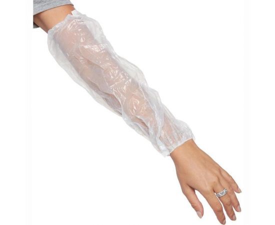 Одноразовые полиэтиленовые нарукавники ООО Комус НАРБ-3 цвет белый, 50пар 879655 