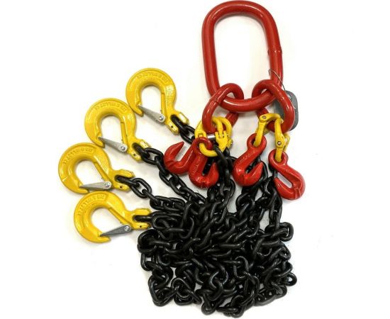 Цепной четырехветвевой строп с укорачивающими крюками ТамбовТехСнаб 4СЦ, 2.36 т, 1.5 м 7930124365316 