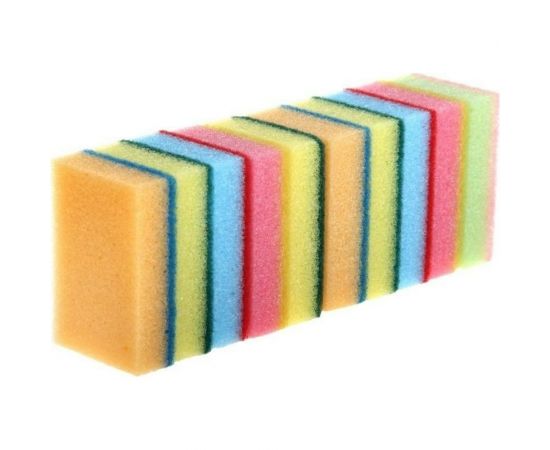 Губки для мытья посуды РемоКолор, 90x60x30 мм, 10 шт. 20-6-108 