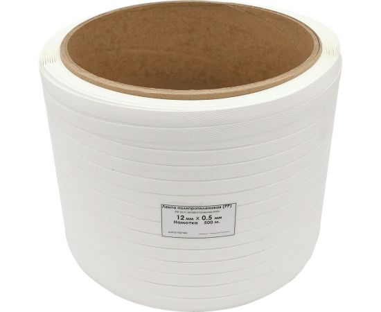 Упаковочная ПП лента FLAGMAN TOOLS 12x0,5 мм x 500 м, белая PM00100105 