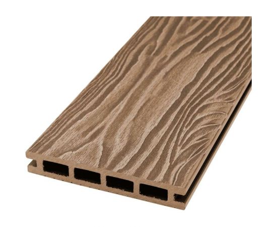 Доска террасная шовная пустотелая с тиснением 3D Groentec Ш Дуб (3м) ДПК TDEОP3D 149-24-3000 