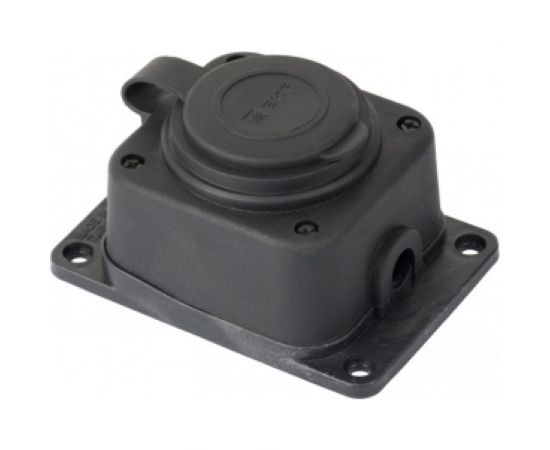 Одноместная каучуковая розетка с защитной крышкой EKF, 230В 2P+PE 16A IP44 PRO RPS-014-16-230-44-r 
