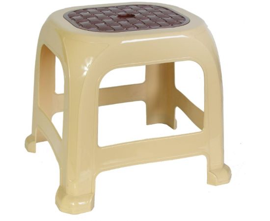 Табурет Росспласт Симпатия маленький, бежевый, высота 30 см 537763 