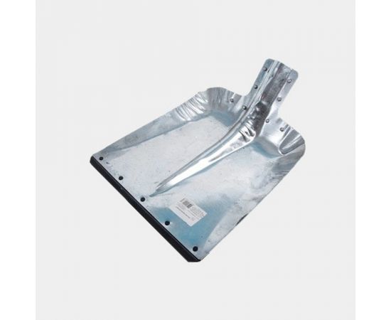 Снеговая лопата ЛЕТО ЛС9 380x380 мм, оцинкованная сталь, с накладкой, без черенка 1758 