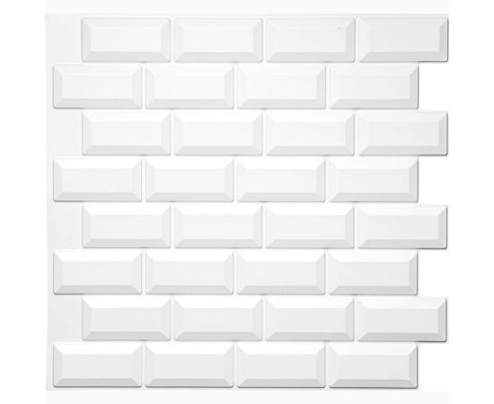 Панель облицовочная 3D ПВХ GRACE 595х560 мм Метро белый УТ000074265 