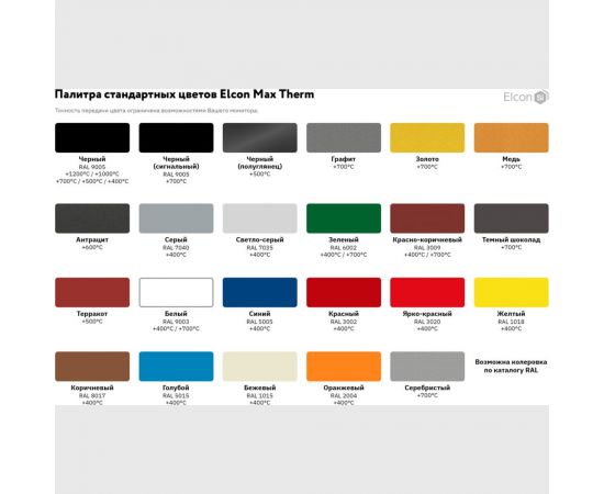 Термостойкая эмаль Elcon Max Therm оранжевая, 400 градусов, 0,8 кг 00-00002897 – изображение 14