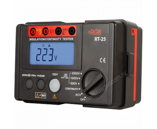 Мегаомметр RGK RT-25 с поверкой 779708 – изображение 2