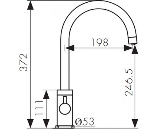 Смеситель для кухни KAISER Merkur боковой, под фильтр, R-излив, хром, O35 26744 – изображение 2