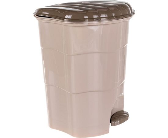 Ведро для мусора Violet с педалью, 18 л, латте-капучино 151820 – изображение 2