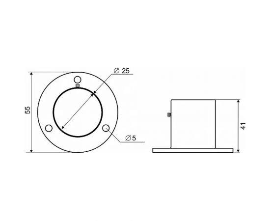 Держатель трубки Palladium высокий, 25 мм JF-04 CP СТ-00001039 – изображение 2