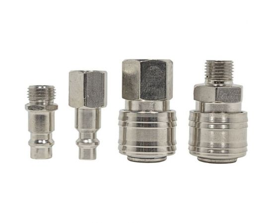 Набор быстроразъемных соединений 1/4, 4 предмета FK-SE14-4 Forcekraft 51562 – изображение 2