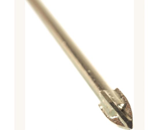 Сверло по кафелю и стеклу, 4 режущие кромки, титановое покрытие 5х60 мм FIT IT 35485 – изображение 2