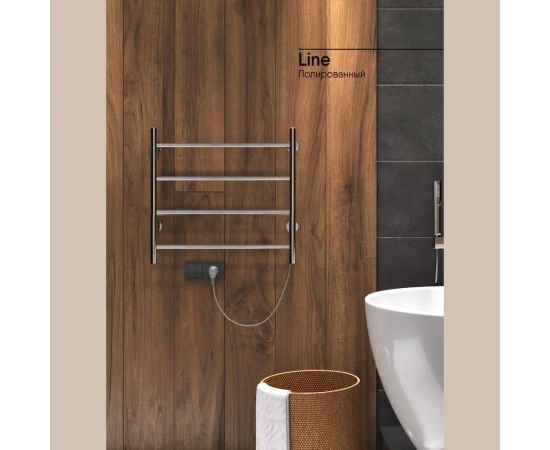 Полотенцесушитель INDIGO Line electro 50/40, (скр.монтаж, унив.подкл.R/L, полиров.) LСLE50-40R – изображение 3