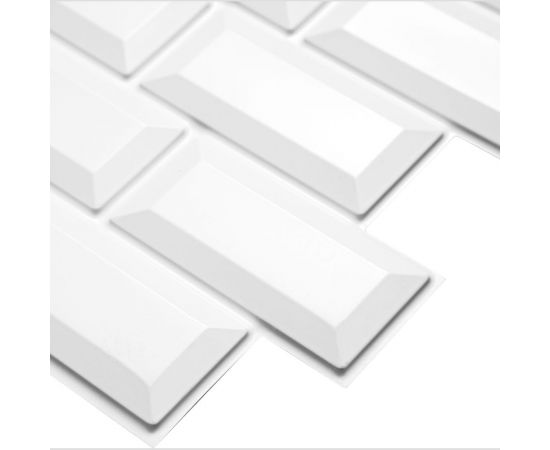 Панель облицовочная 3D ПВХ GRACE 595х560 мм Метро белый УТ000074265 – изображение 3