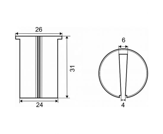 Пластиковая вставка для соединения труба-панель Palladium JF-23 CP СТ-00001058 – изображение 3