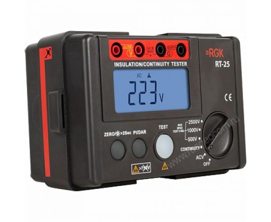 Мегаомметр RGK RT-25 с поверкой 779708 – изображение 3