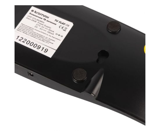 Комнатная активная TV антенна Kromax FLAT-08 gray 78959 – изображение 4