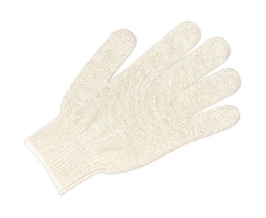 Трикотажные перчатки с ПВХ ПРОМПЕРЧАТКИ 6 нитей, 10 класс, белые, 10 пар ПП-27600/10 – изображение 4