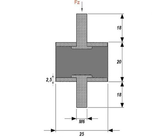 Резинометаллический буфер Алтервиа A00005.16002502006 – изображение 4