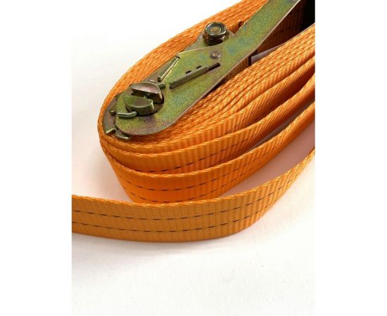 Кольцевой ремень с храповиком для крепления груза ТамбовТехСнаб 3/6 т, 3 м, 50 мм 7930105413609 – изображение 5