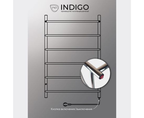 Полотенцесушитель INDIGO Embrace без полки (electro) 60/40 скрытый монтаж, универсальное подключение R/L LCEE60-40R – изображение 5