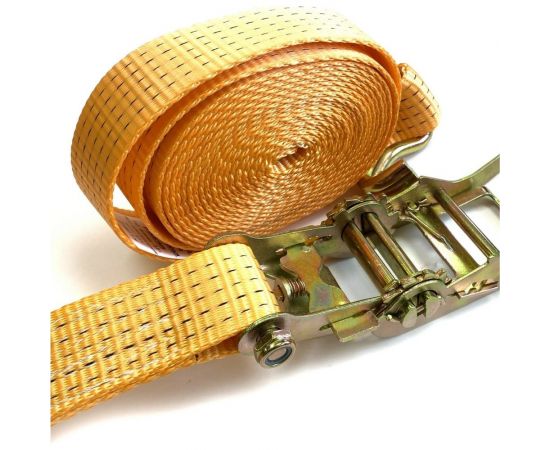 Стяжной ремень с храповиком для крепления груза ТамбовТехСнаб 3/6 т, 3 м, 50 мм 7930105412497 – изображение 5