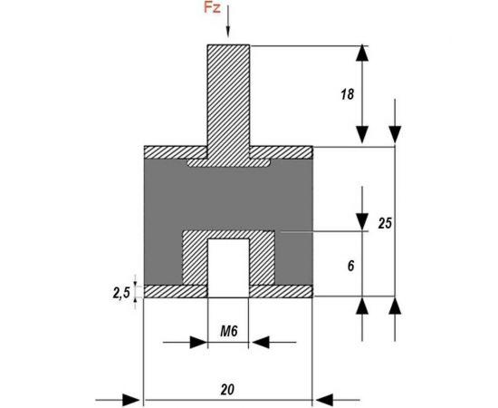 Резинометаллический буфер Алтервиа A00006.16002002506 – изображение 6