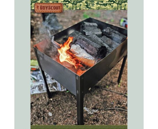 Сборный мангал BOYSCOUT 350х250х350мм, без шампуров 61231 – изображение 7