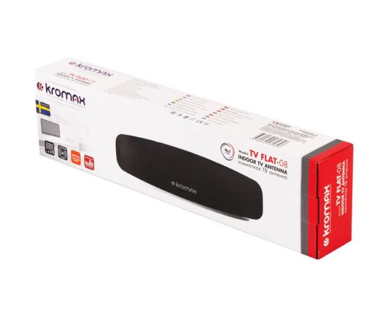 Комнатная активная TV антенна Kromax FLAT-08 gray 78959 – изображение 9