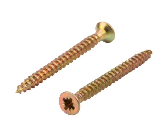 Универсальный саморез KRANZ 3x35, желтый цинк, 200 шт. KR-01-3311-014 