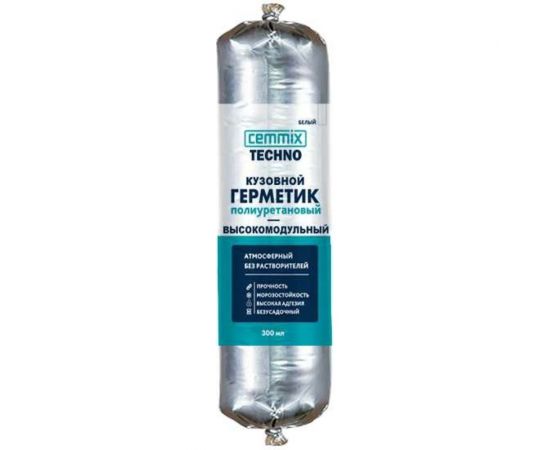 Полиуретановый герметик CEMMIX (кузовной; 300 мл; белый) G300W 