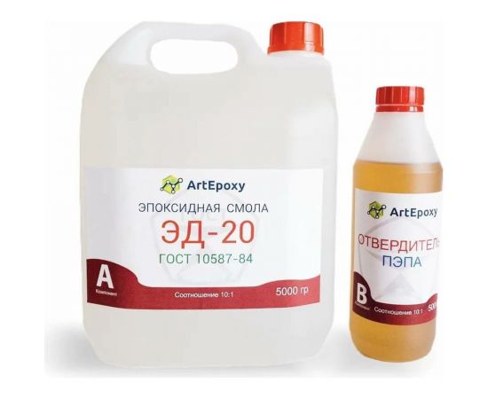 Эпоксидная смола ArtEpoxy ЭД-20 (5 кг; с отвердителем ПЭПА 500 гр) 21634 