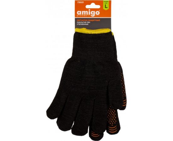 Защитные утепленные перчатки с ПВХ-покрытием AMIGO размер L 73021 