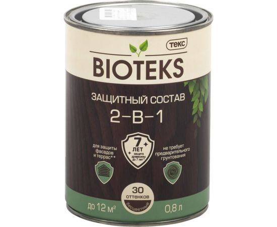 Биоантисептик Текс классик универсал бесцветный 0,8 л защ. состав 2 в 1 48633 