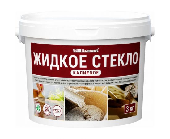 Калиевое жидкое стекло Bitumast 3 кг 4607952907805 