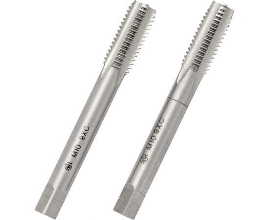 Ручной метчик Волжский инструмент 10х1.5, 2 штуки, комплект, в ПВХ-упаковке 3705016 