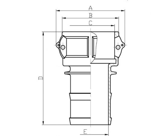 Полипропиленовый камлок ГРОССИС тип С 1 1/2 " 0431485 – изображение 2