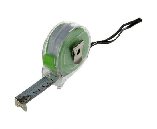 Рулетка СИБРТЕХ Кварц прозрачный корпус амортизатор 5мх25мм 32522 – изображение 2