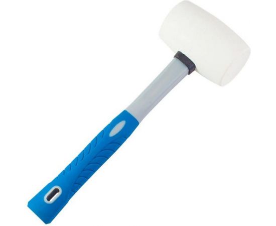 Киянка из белой резины, фибергласовая рукоятка, 910г РемоКолор 38-6-409 – изображение 3